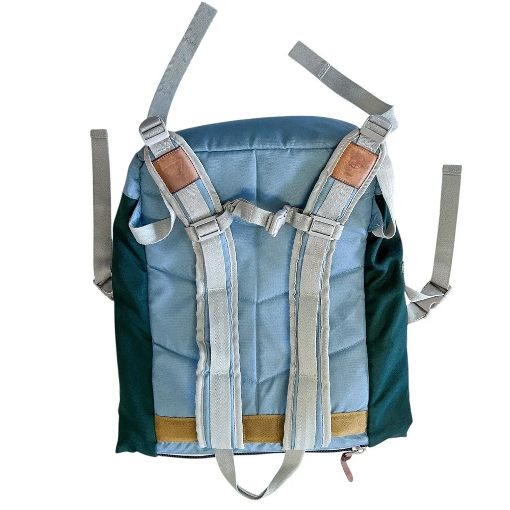 Poler Rolltop Backpack in‎ Dark Green Casual Hiking School Canvas Adjustable